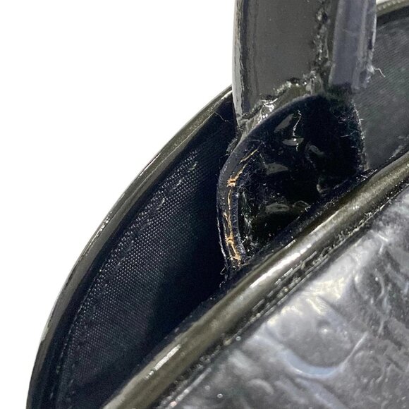 Auth DIOR/ChristianDior Double saddle bag / Trotter Black Patent Leather Handbag - Picture 16 of 16